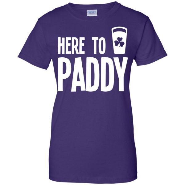 here to paddy womens t shirt - lady t shirt - purple