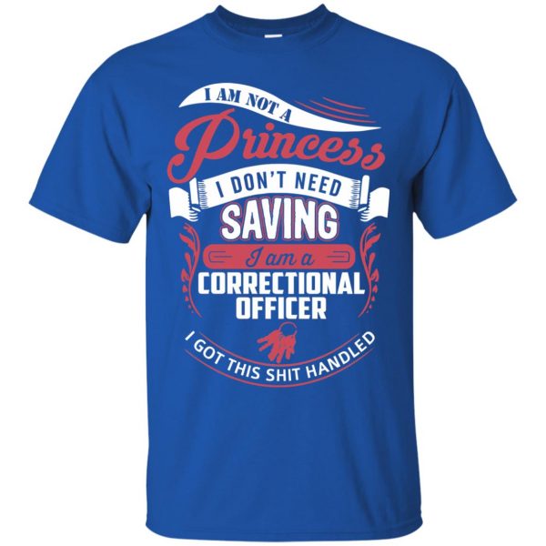 correctional officer wife t shirt - royal blue