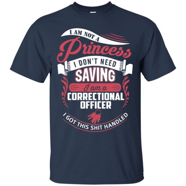 correctional officer wife t shirt - navy blue