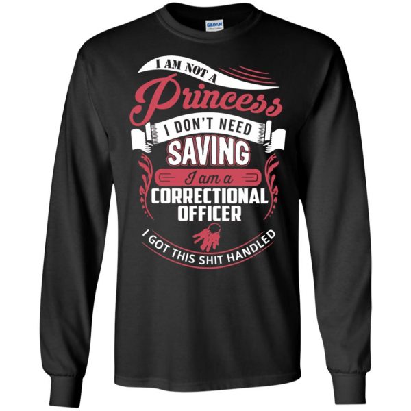 correctional officer wife long sleeve - black