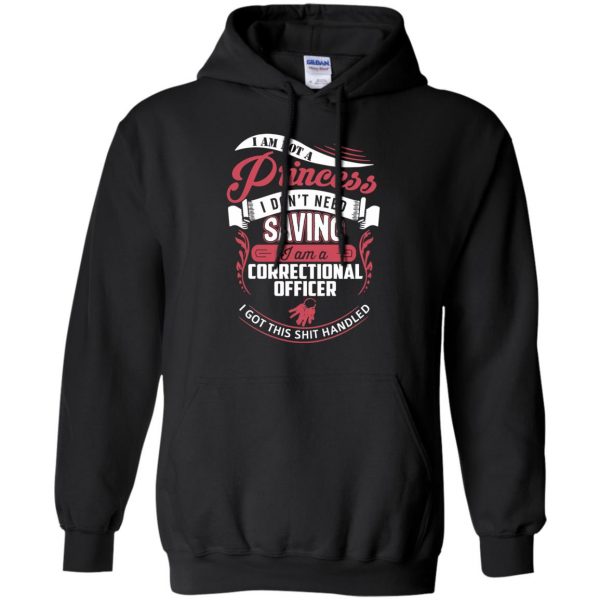 correctional officer wife hoodie - black