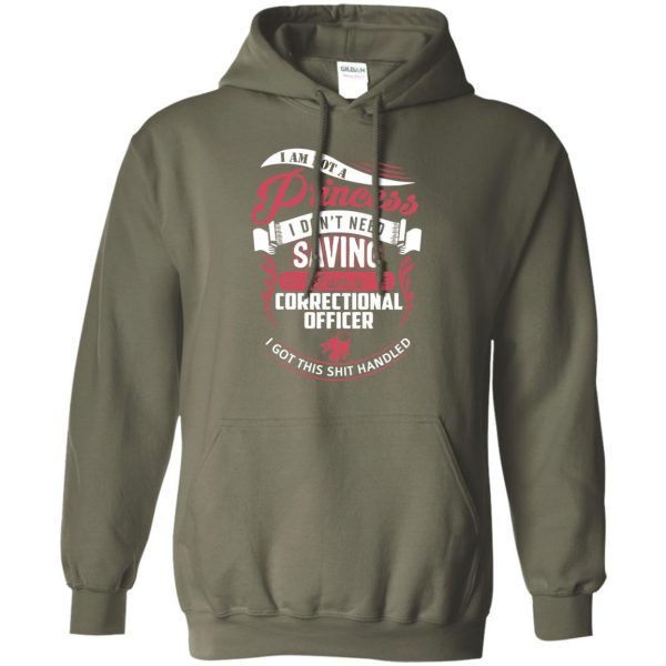 correctional officer wife hoodie - military green