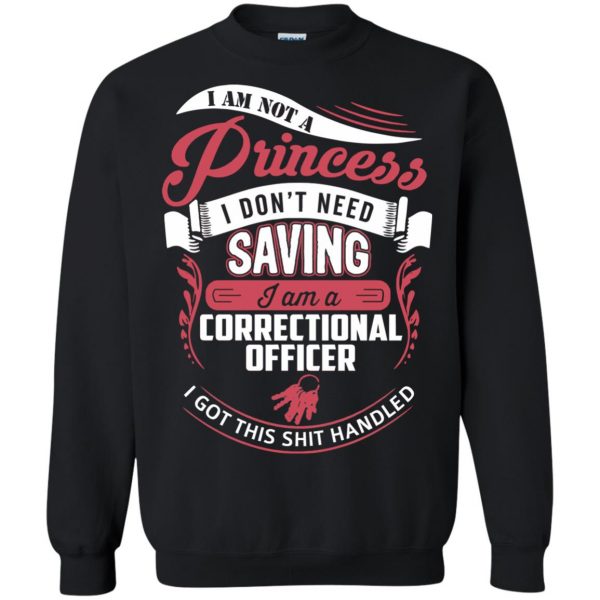 correctional officer wife sweatshirt - black