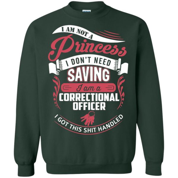 correctional officer wife sweatshirt - forest green