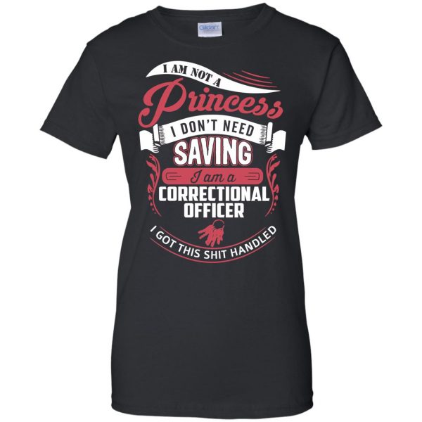 correctional officer wife womens t shirt - lady t shirt - black