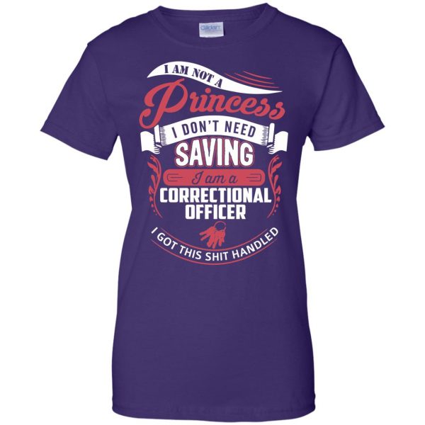 correctional officer wife womens t shirt - lady t shirt - purple
