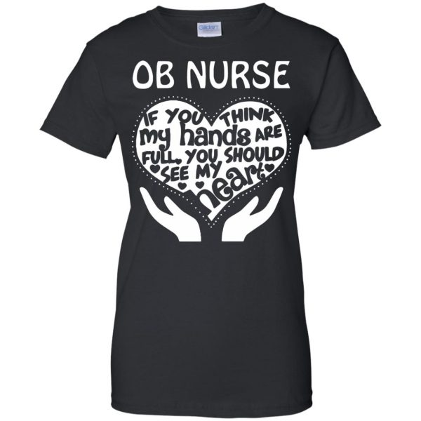 ob nurse womens t shirt - lady t shirt - black