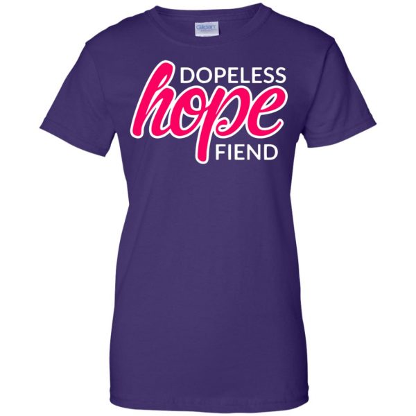dopeless hope fiend womens t shirt - lady t shirt - purple