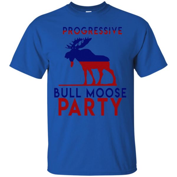 bull moose party t shirt - royal blue