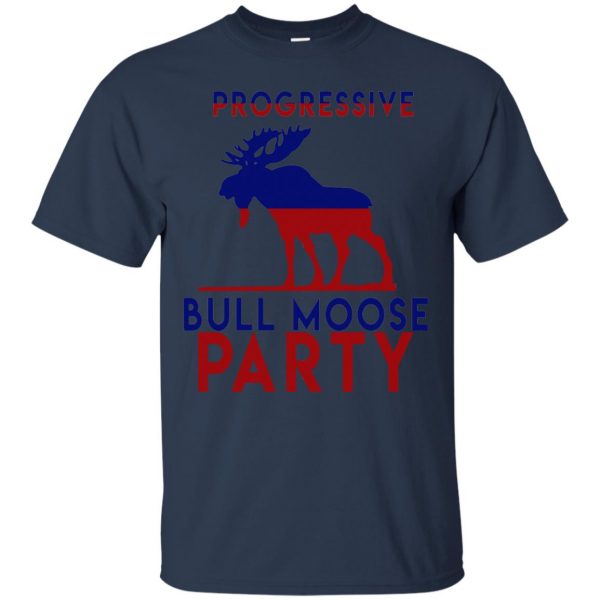bull moose party t shirt - navy blue