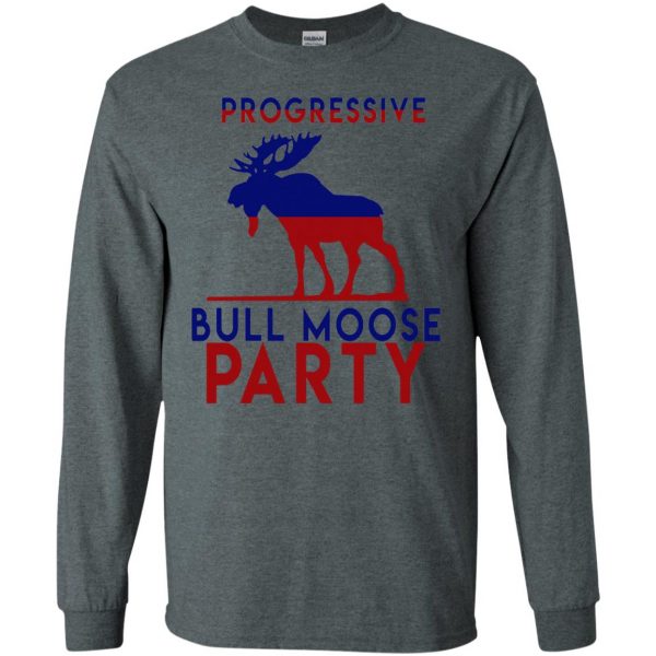 bull moose party long sleeve - dark heather