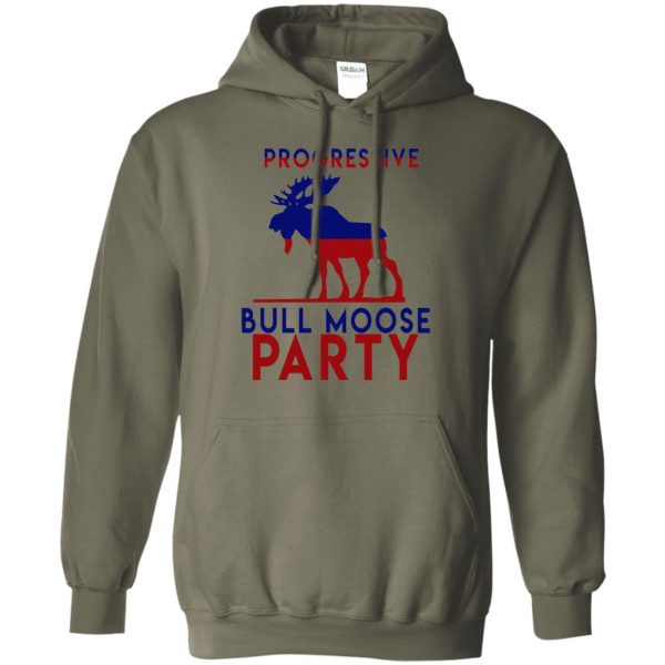 bull moose party hoodie - military green