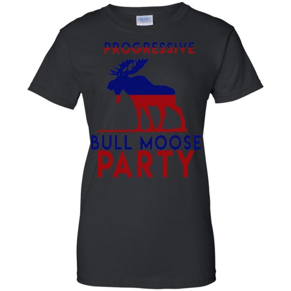 bull moose party womens t shirt - lady t shirt - black
