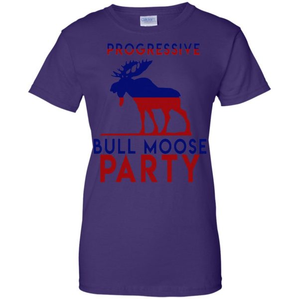bull moose party womens t shirt - lady t shirt - purple