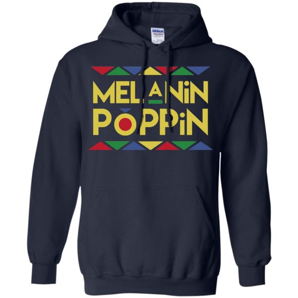 melanin poppin hoodie - navy blue