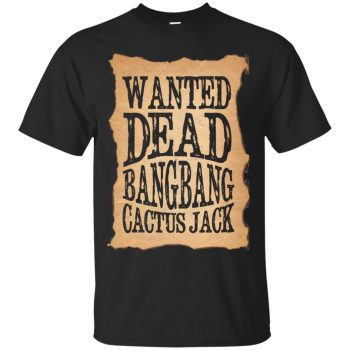 cactus jack wanted dead shirt - black