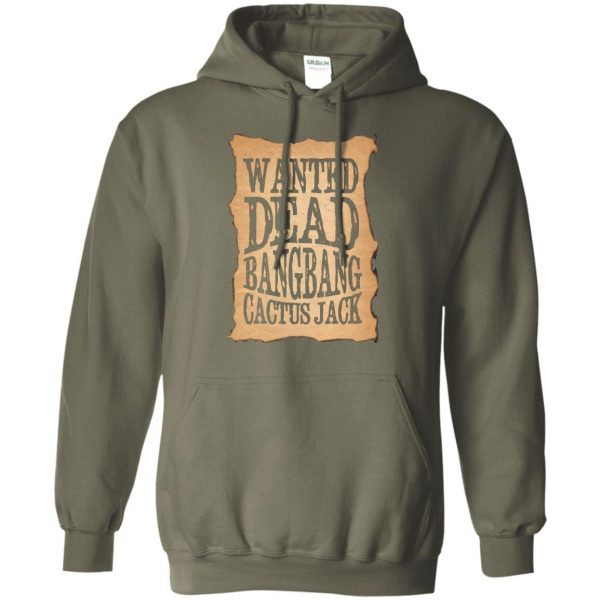 cactus jack wanted dead hoodie - military green