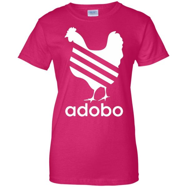 adobo womens t shirt - lady t shirt - pink heliconia