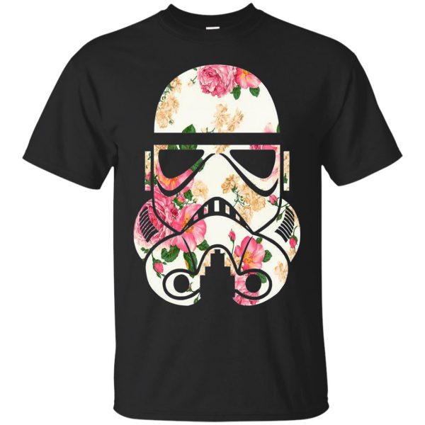 stormtrooper floral shirt - black