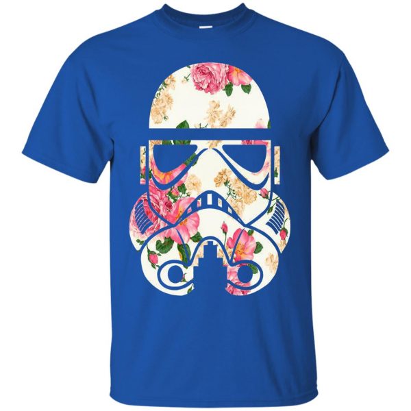 stormtrooper floral t shirt - royal blue