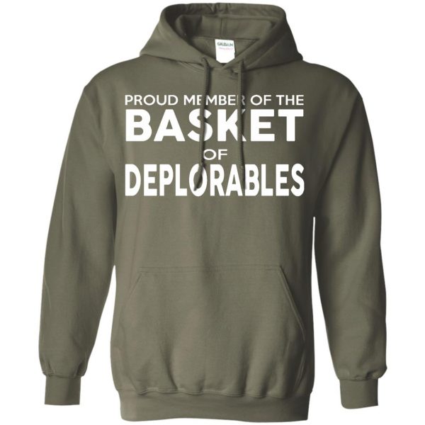 basket of deplorables hoodie - military green