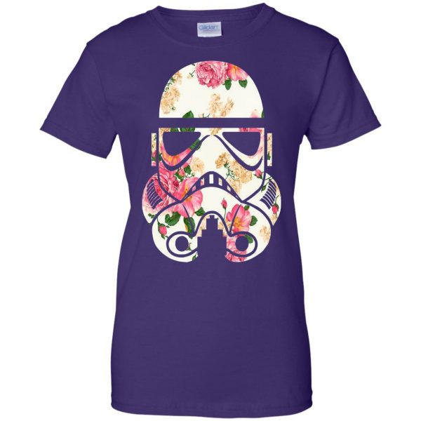 stormtrooper floral womens t shirt - lady t shirt - purple