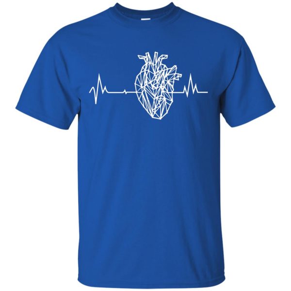 anatomical heart t shirt - royal blue