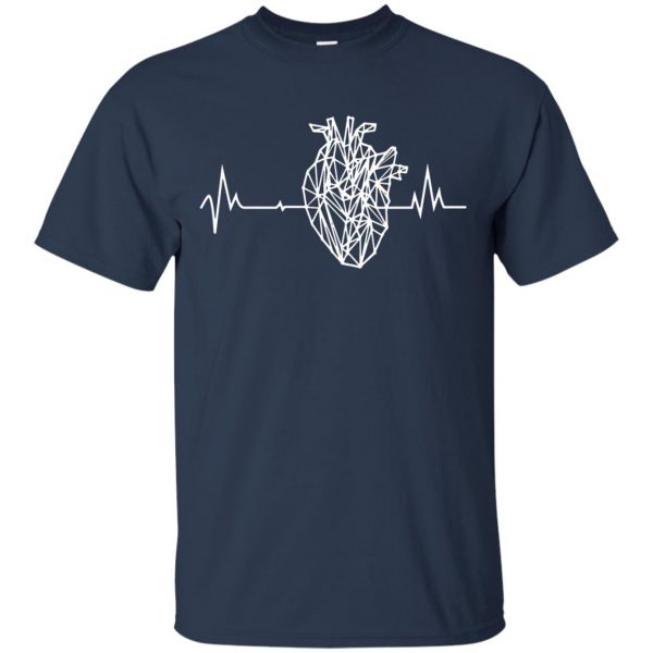 anatomical heart t shirt - navy blue
