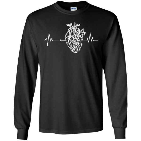 anatomical heart long sleeve - black