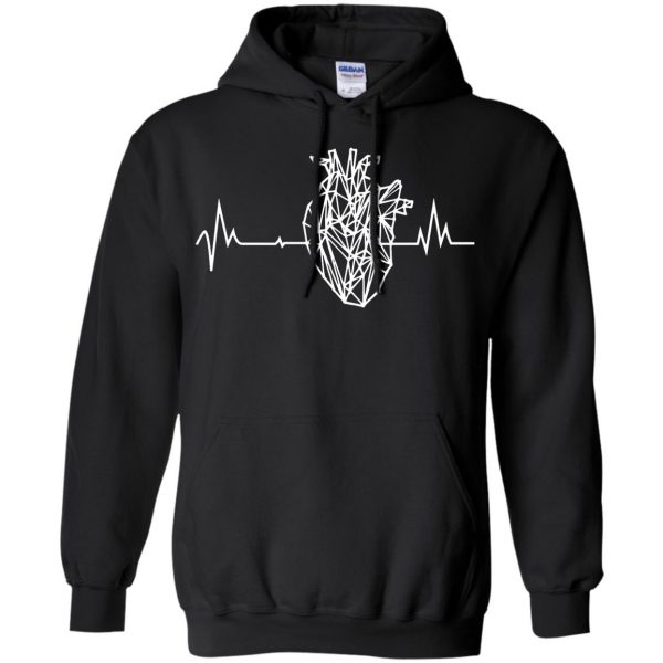 anatomical heart hoodie - black