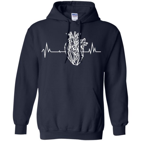 anatomical heart hoodie - navy blue