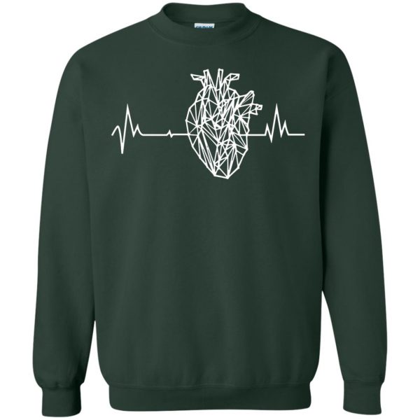 anatomical heart sweatshirt - forest green