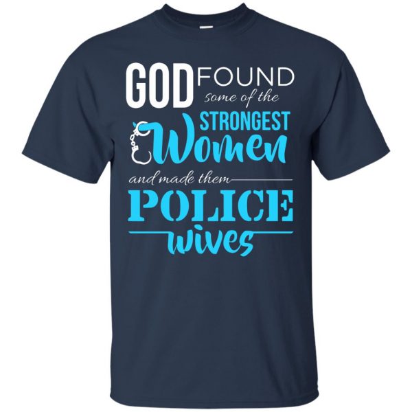 police wife t shirt - navy blue