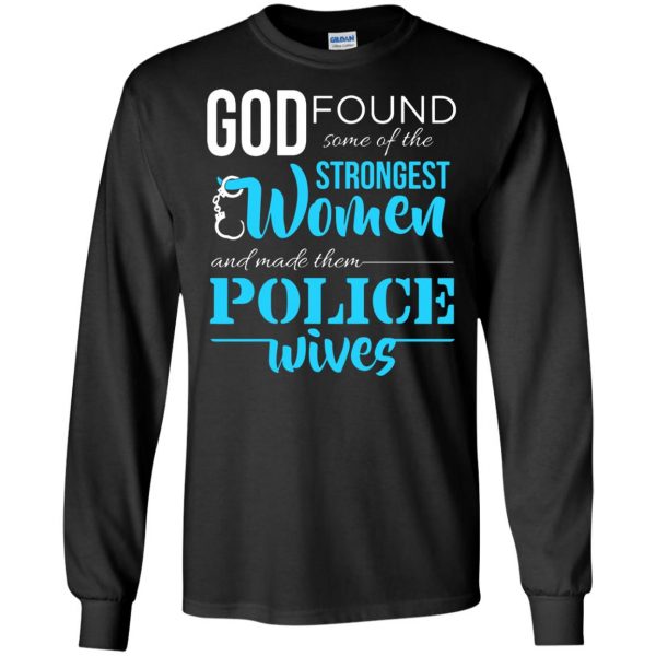 police wife long sleeve - black
