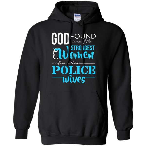 police wife hoodie - black