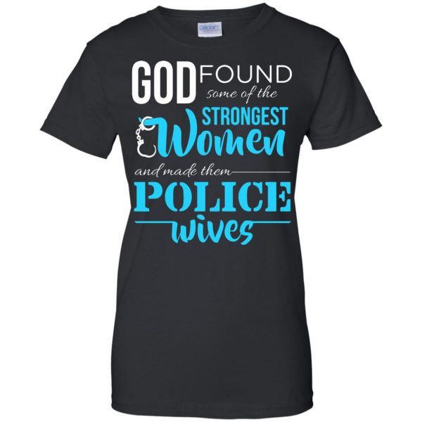 police wife womens t shirt - lady t shirt - black