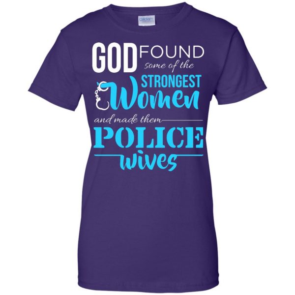 police wife womens t shirt - lady t shirt - purple