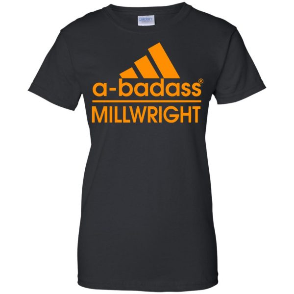 millwright womens t shirt - lady t shirt - black