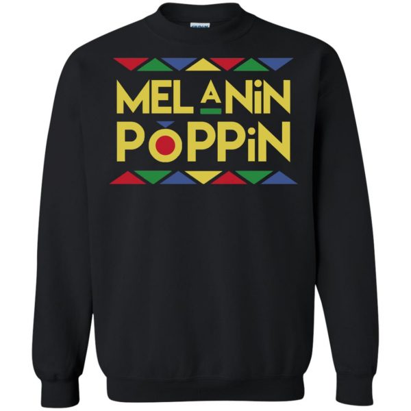 melanin poppin sweatshirt - black
