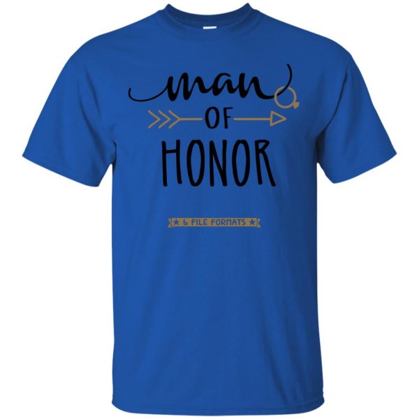 man of honor t shirt - royal blue
