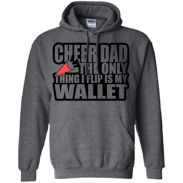 funny cheer dad hoodie - dark heather