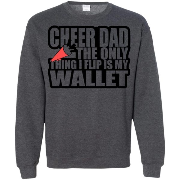 funny cheer dad sweatshirt - dark heather