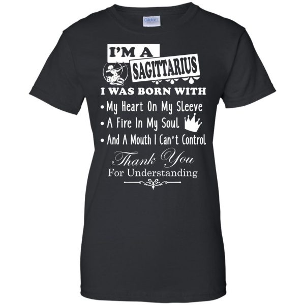 sagittarius womens t shirt - lady t shirt - black