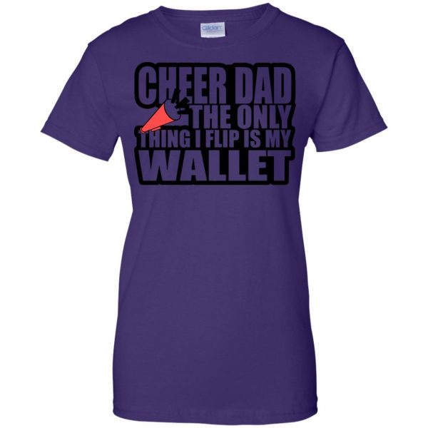 funny cheer dad womens t shirt - lady t shirt - purple