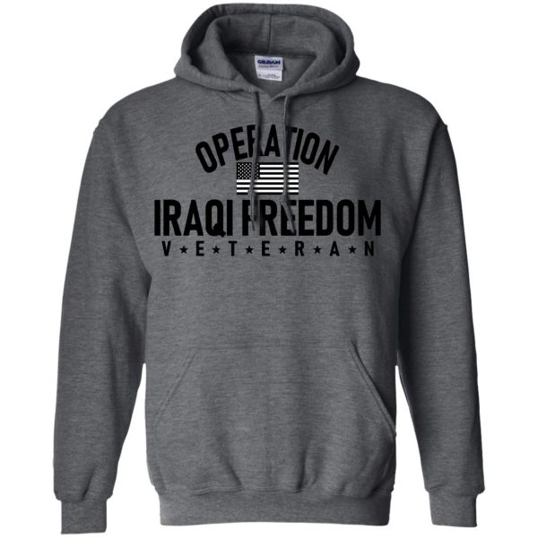 operation iraqi freedom hoodie - dark heather