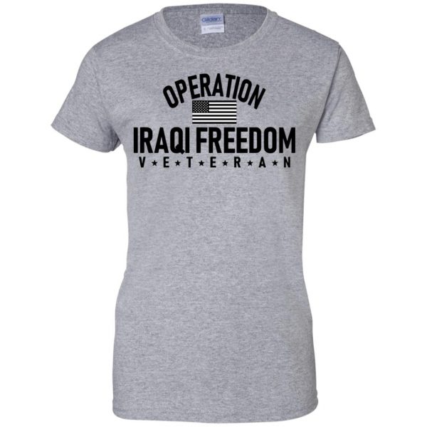 operation iraqi freedom womens t shirt - lady t shirt - sport grey