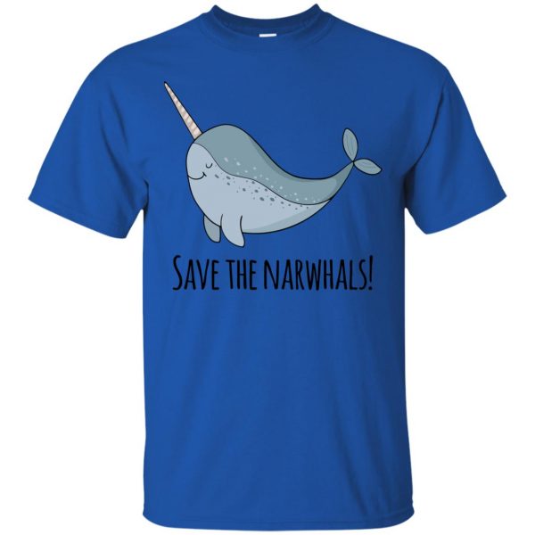 narwhal t shirt - royal blue