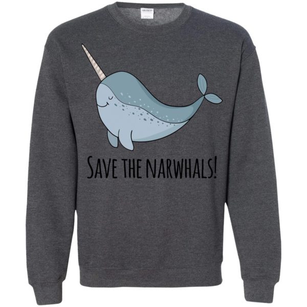 narwhal sweatshirt - dark heather