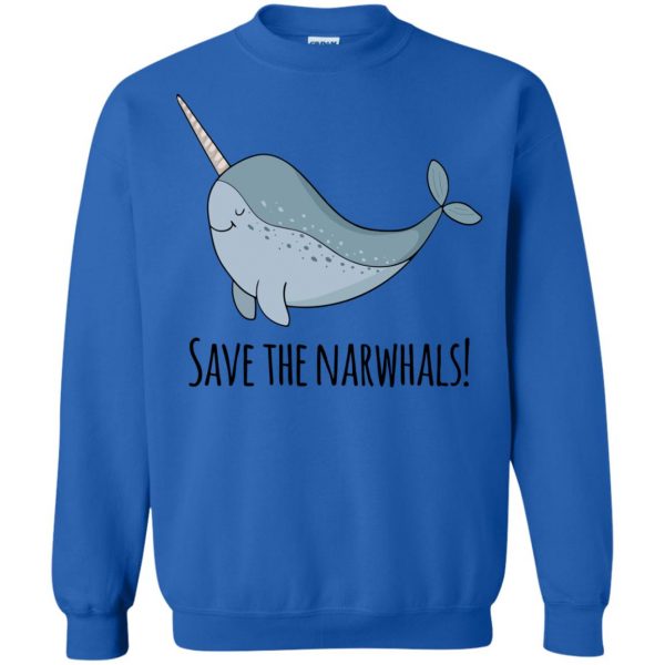 narwhal sweatshirt - royal blue