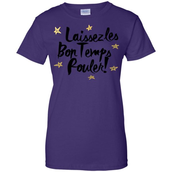 laissez bon temps rouler womens t shirt - lady t shirt - purple
